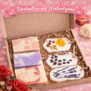 Zestaw prezentowy: 3 mydła naturalne + 3 tabliczki zapachowe