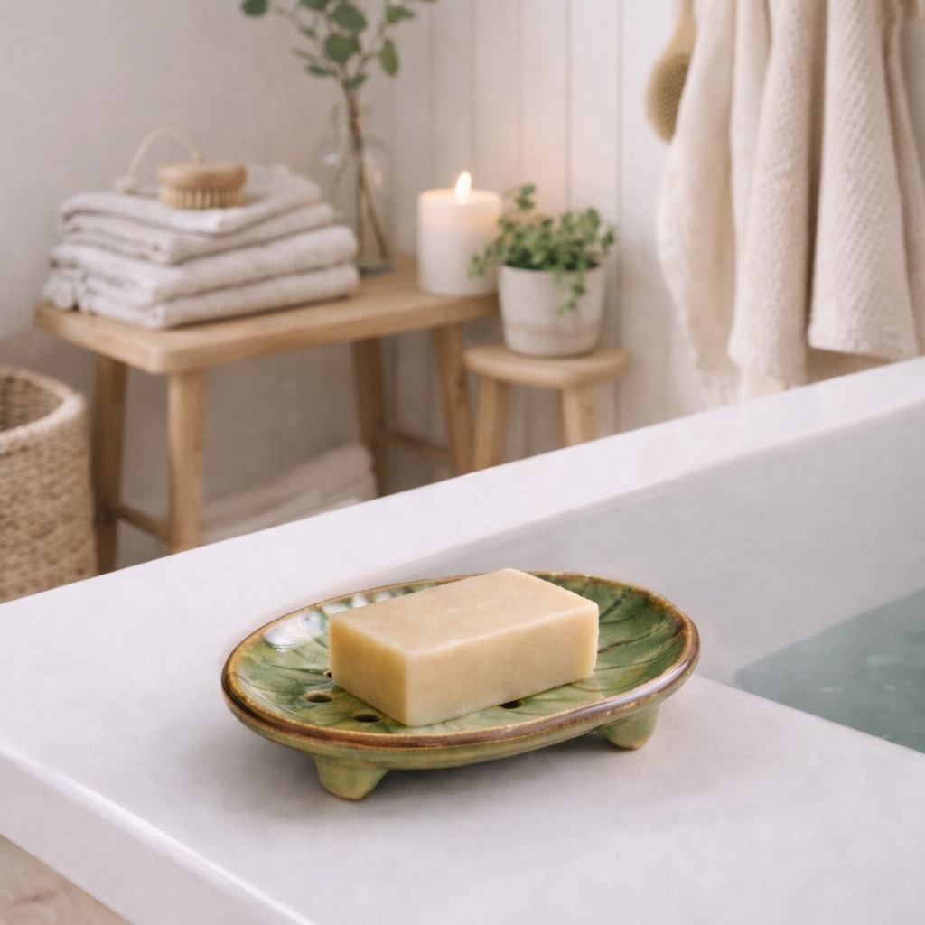 Mydelniczka ceramiczna - liść - obrazek 3