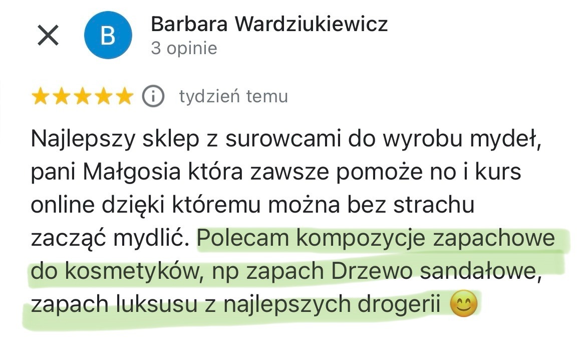 Opinia o kompozycjach zapachowych