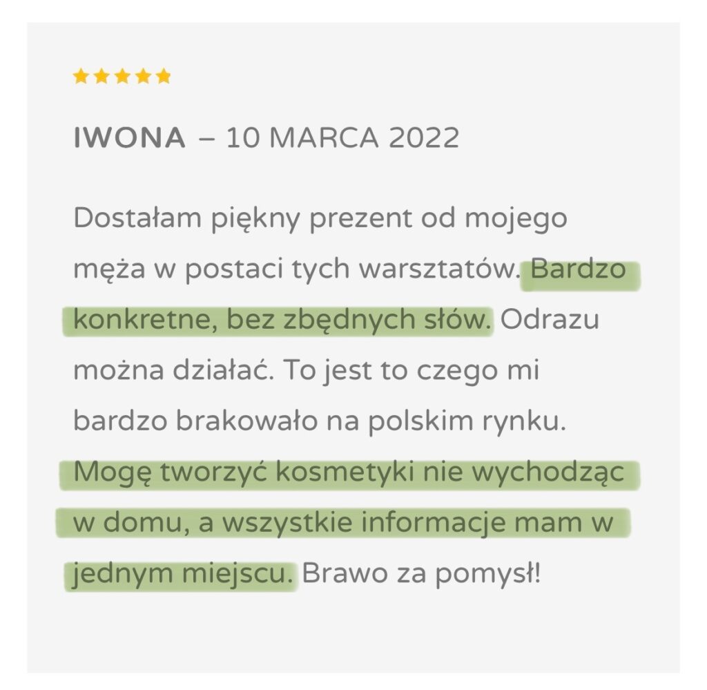 opinia - domowe kosmetyki 1