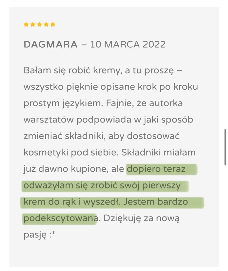 opinia - domowe kosmetyki 2