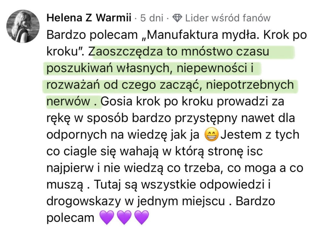Opinie kursantek 5